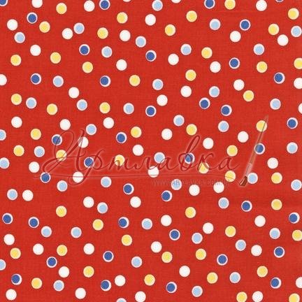 Ткань хлопковая Bunny Tales, RED 1, 112 г/м, 50х55см