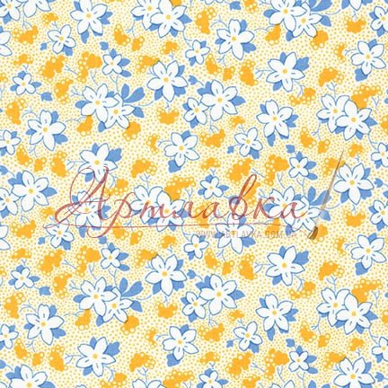 Ткань хлопковая Bunny Tales, SCREAMIN YELLOW, 112 г/м, 50х55см