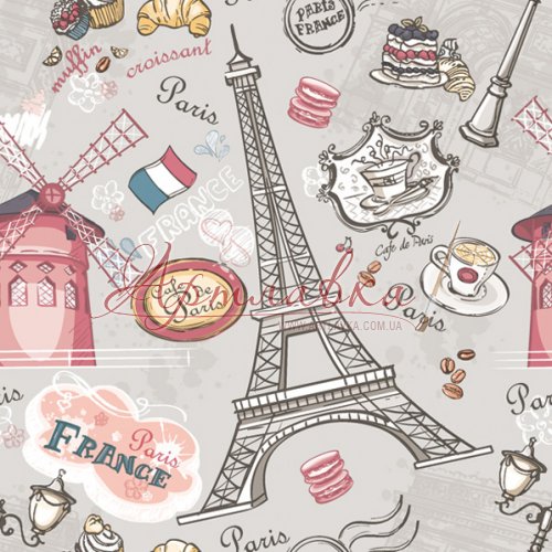 Декупажная салфетка Париж №2, 33х33см