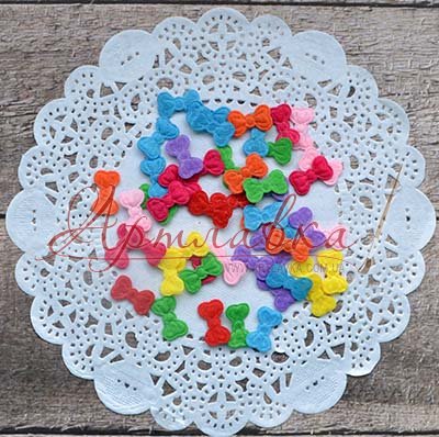 Бантики из фетра, 1,3см, 50 шт/уп