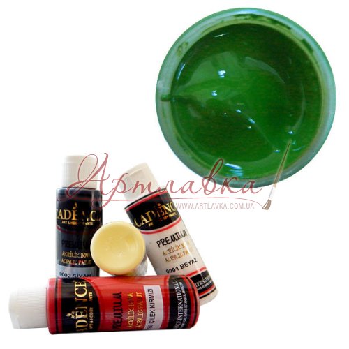 Фарба акрилова, Premium Acrylic Paint, темно-зелена, 70 мл