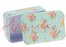 Подарункова коробка бляшана Чайна троянда, 11х8х4см