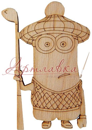Фигурка деревянная Миньон с клюшкой, 9,5*6,4см