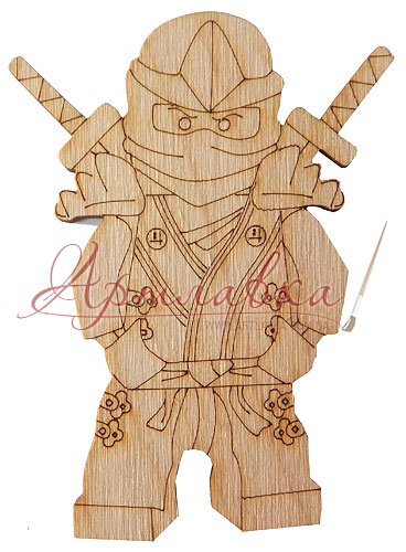 Фигурка деревянная Ниндзяго-2, 10*6,5см