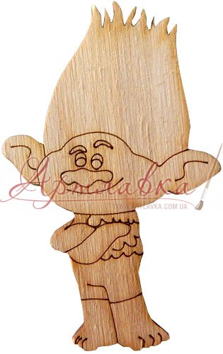 Фигурка деревянная Тролль Цветан, 10*6см