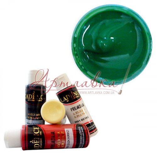 Краска акриловая, Premium Acrylic Paint, офелия (зеленая), 70 мл