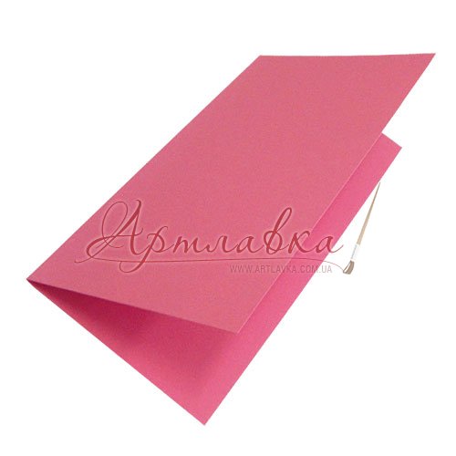 Заготовка для открытки 10*20см, 250г/м2, розовая