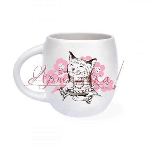 Чашка Кішка із чаєм