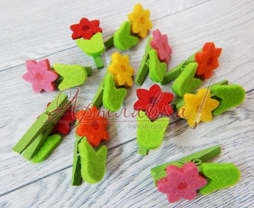 Прищепки декоративные Весенний цветочек Прищепки декоративные Весенний цветочек