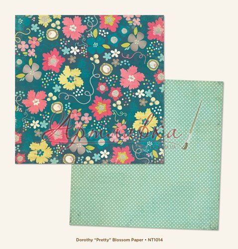 Бумага для скрапбукинга двухсторонняя Pretty Blossom, 30*30 см