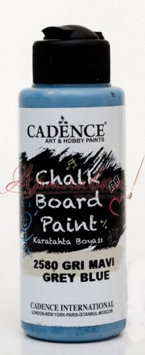 Краска акриловая для меловых досок, Chalkboard Paint, сера-синяя, 120 мл