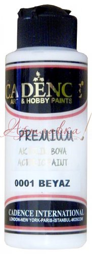 Краска акриловая, Premium Acrylic Paint, белая, 750 мл