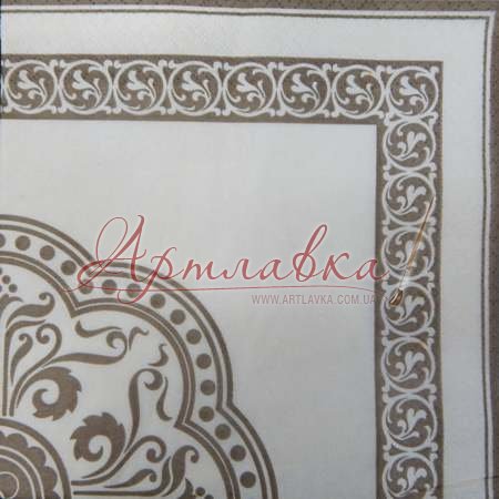 Декупажная салфетка Листья, орнамент, 33*33см