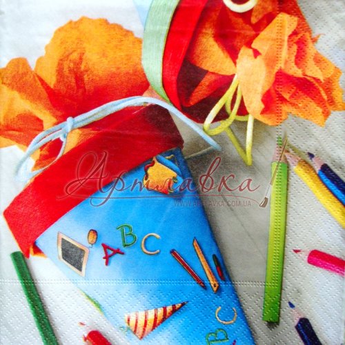 Декупажная салфетка АВС, 33*33см