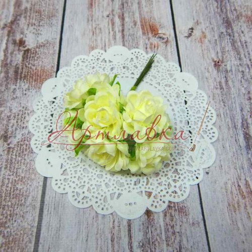 Букет пионов кремовый, 6шт/уп.