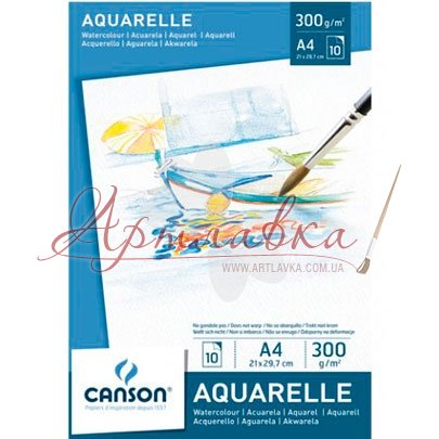 Блок паперу для акварелі Canson Montval, 300g, 29,7x42cm, 10л
