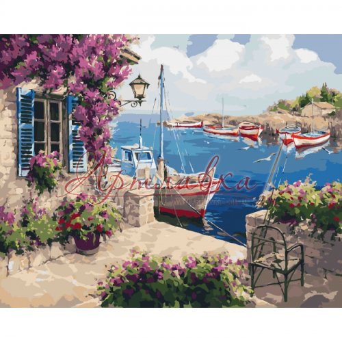 Картина по номерам Сельский пейзаж На рассвете, 40*50см