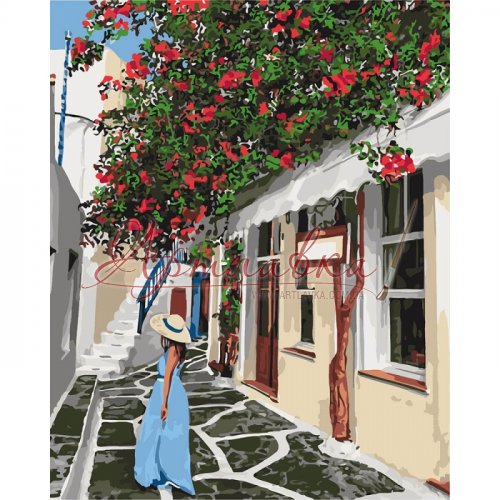 Картина по номерам Уютные улочки, 40*50см