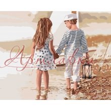 Картина по номерам Дети. Дружба, 40*50см