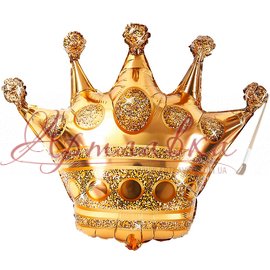 Шар фольга Корона золотая