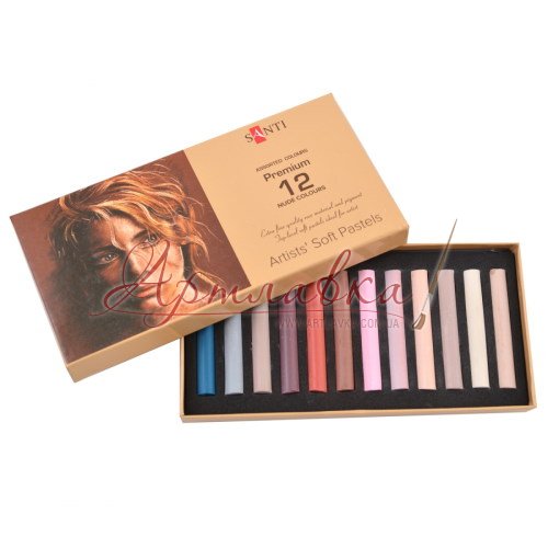Пастель сухая Santi Premium Nude colours 12 цв.