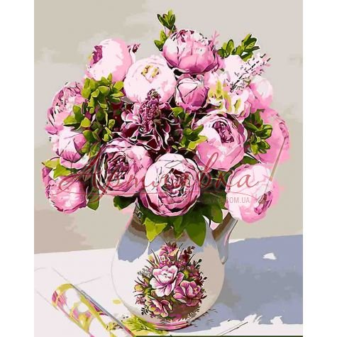 Картина по номерам Идейка Сладкий аромат пионов, 40*50см