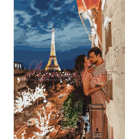 Картина по номерах Ідейка Романтичний Париж, 40*50см