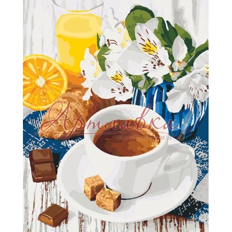Картина по номерам Идейка Утренние лакомства, 40*50см