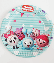 Бумажные тарелочки Малышарики, 10шт/уп