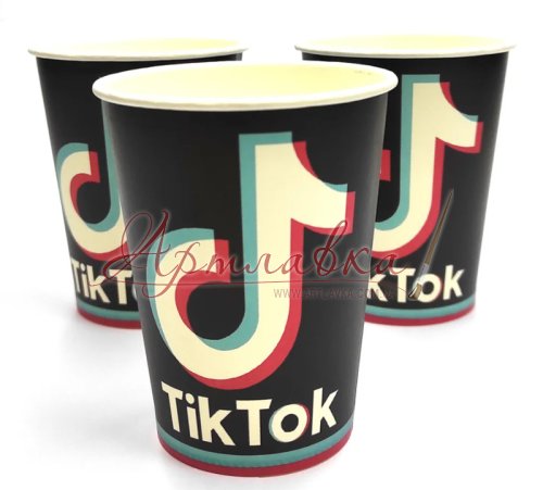 Паперові стаканчики TikTok, 10 шт/уп