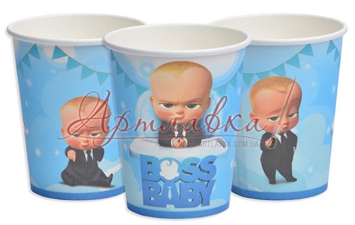 Бумажные стаканчики Босс Молокосос, 10 шт/уп