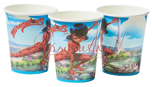 Бумажные стаканчики Lady Bug, 10 шт/уп