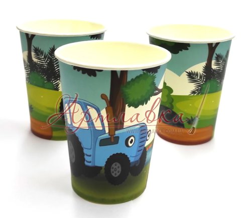 Бумажные стаканчики Синий трактор, 10 шт/уп