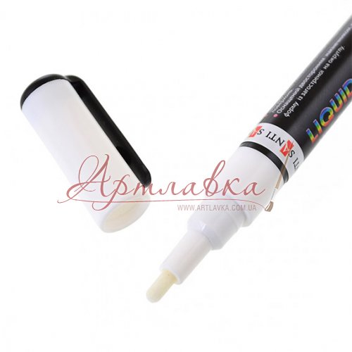 Маркер меловый белый Santi ,3мм