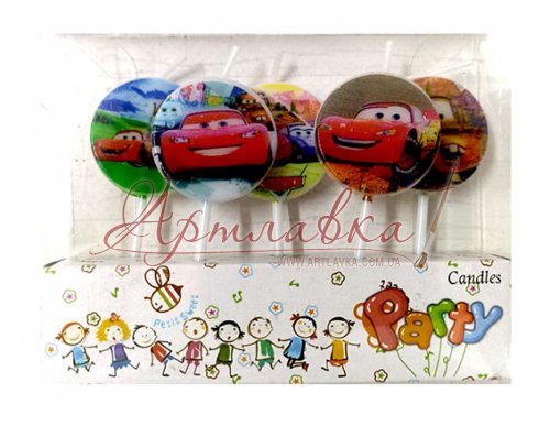 Свечи в торт Детские машинки Тачки