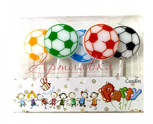 Свічки в торт Дитячі футбольні мячі
