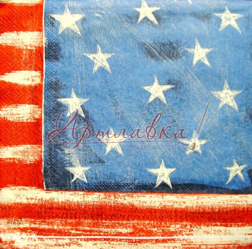 Декупажная салфетка American Stars&Stripes, 33*33см