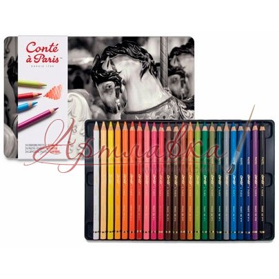 Набор цветных пастельных карандашей Conte, 24 шт