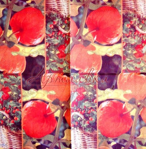 Декупажная салфетка Физалис урожайный,25*25см