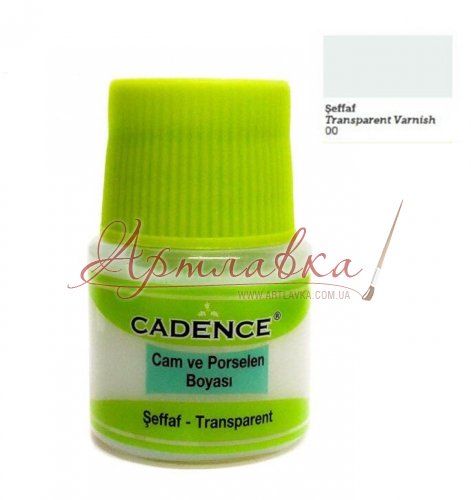 Краска для стекла и керамики прозрачная, на водной основе Cadence Vitrail Paint, №00 Прозрачная, 45 мл