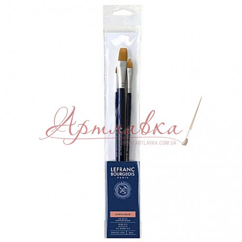 Набір пензлів Lefranc Fine Brushes Set, синтетика, 3 шт