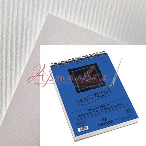 Блок паперу на спіралі XL® Mix Media Medium grain, акварель/гуаш/акрил, A3, 300g, 30л
