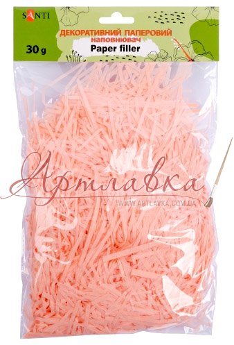 Наповнювач декоративний Паперова стружка, персикова