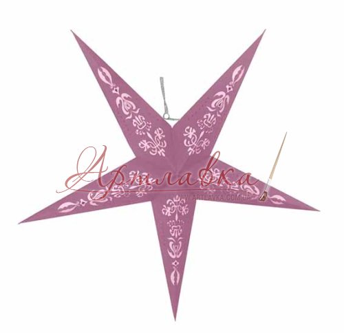 LED-светильник Звезда пудровая ажурная, бумажная 3D, 45см LED-светильник Звезда пудровая ажурная, бумажная 3D, 45см