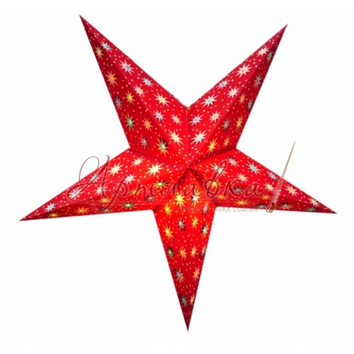 Картонная звезда светильник Red Stars, 60см