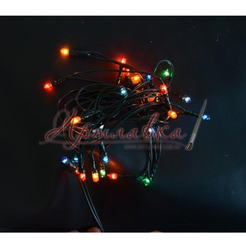 Гирлянда светодиодная разноцветная, 100 миниламп, 5 м, 8 режимов