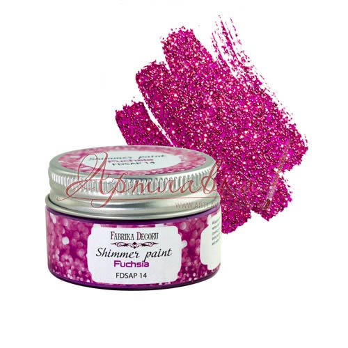 Фарба з глітером Shimmer paint Фуксія 30 мл