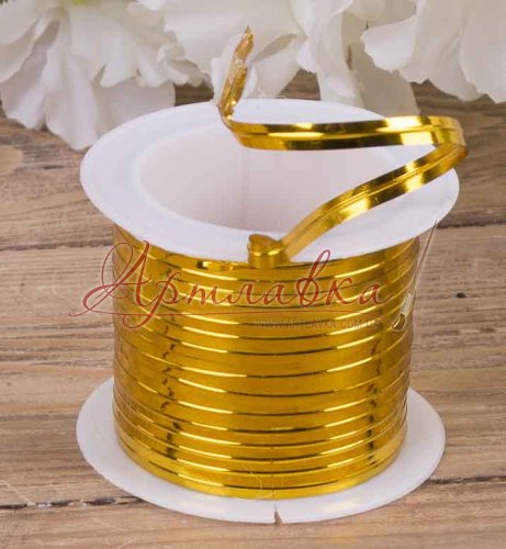 Проволока декоративная золотая, 1.5ммх15м