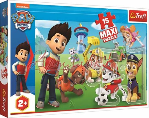 Пазлы BABY MAXI Щенячий патруль 15 элм. Trefl