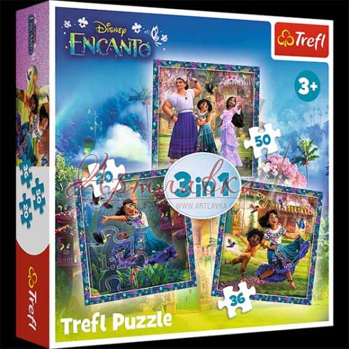 Пазлы 3в1 Герои чудесного Энканто Trefl